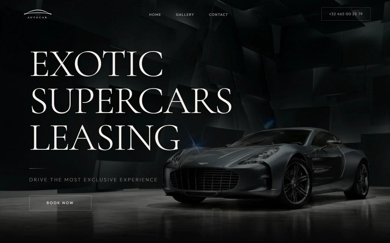 Screenshot van het Luxe Autoverhuur project — Automotive